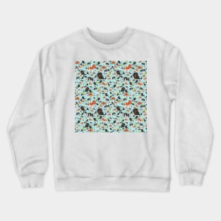 Spaniels in Blue Crewneck Sweatshirt